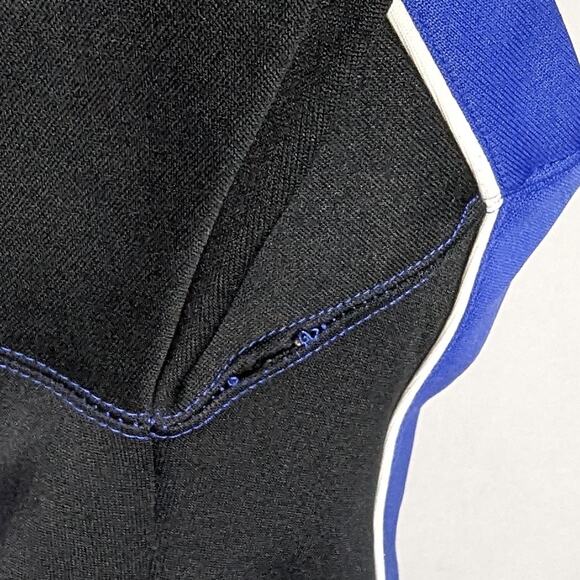 Adidas Soccer Pullover Sweater Men's Large Blue Black Athletic Top Pre-Owned - Picture 5 of 5